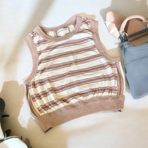 NWT Free People We The Free Lou Stripe Vest - Picture 2 of 3